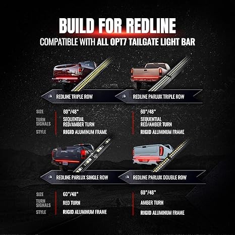 Hardwire Kit for LED Tailgate Light Bar (4.9ft 4 Pin Harness + 7 Wiring Connecto