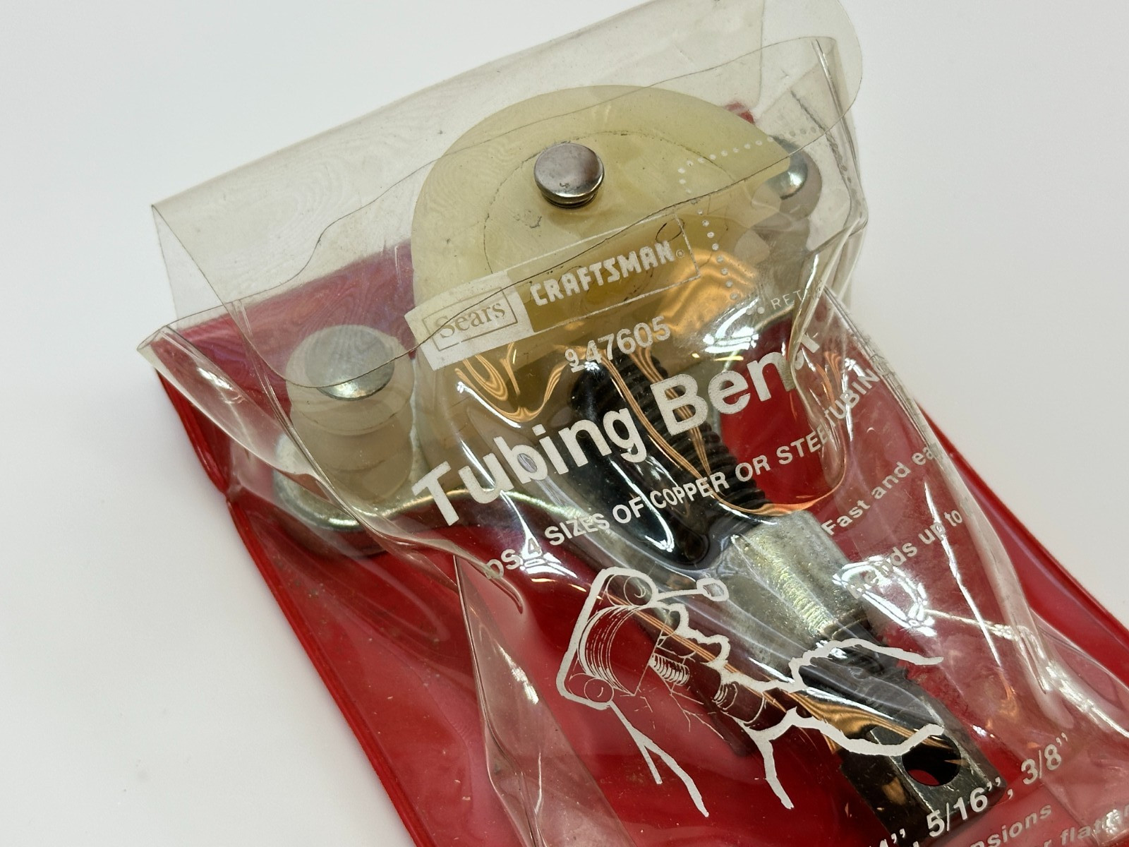 NOS Craftsman Sears USA 47605 Tubing Bender Tool in Pouch, 4 Sizes, Copper Steel