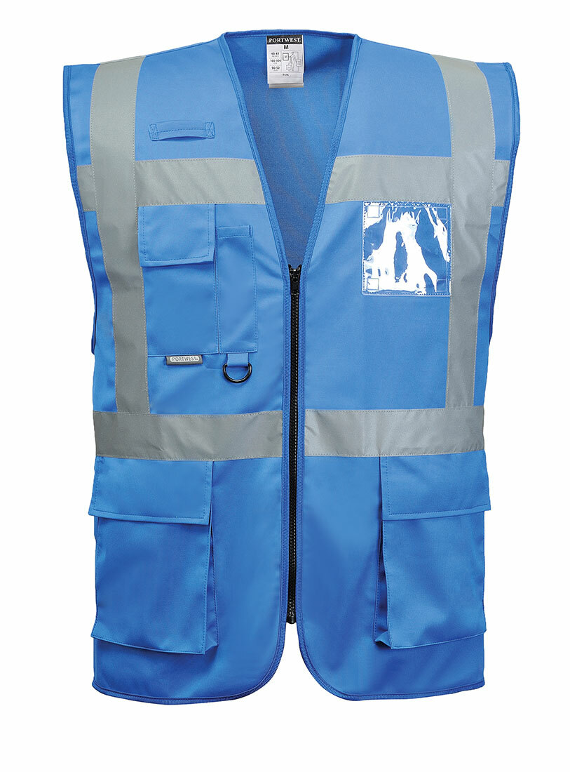 Portwest UF476 Iona Executive Safety Lightweight Zip Vest with Reflective Tape