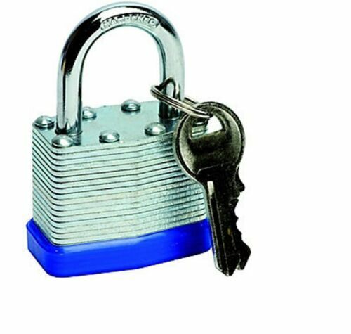 Lot of 16 Piece 40mm Laminated Pad Locks Keyed the Same Alike