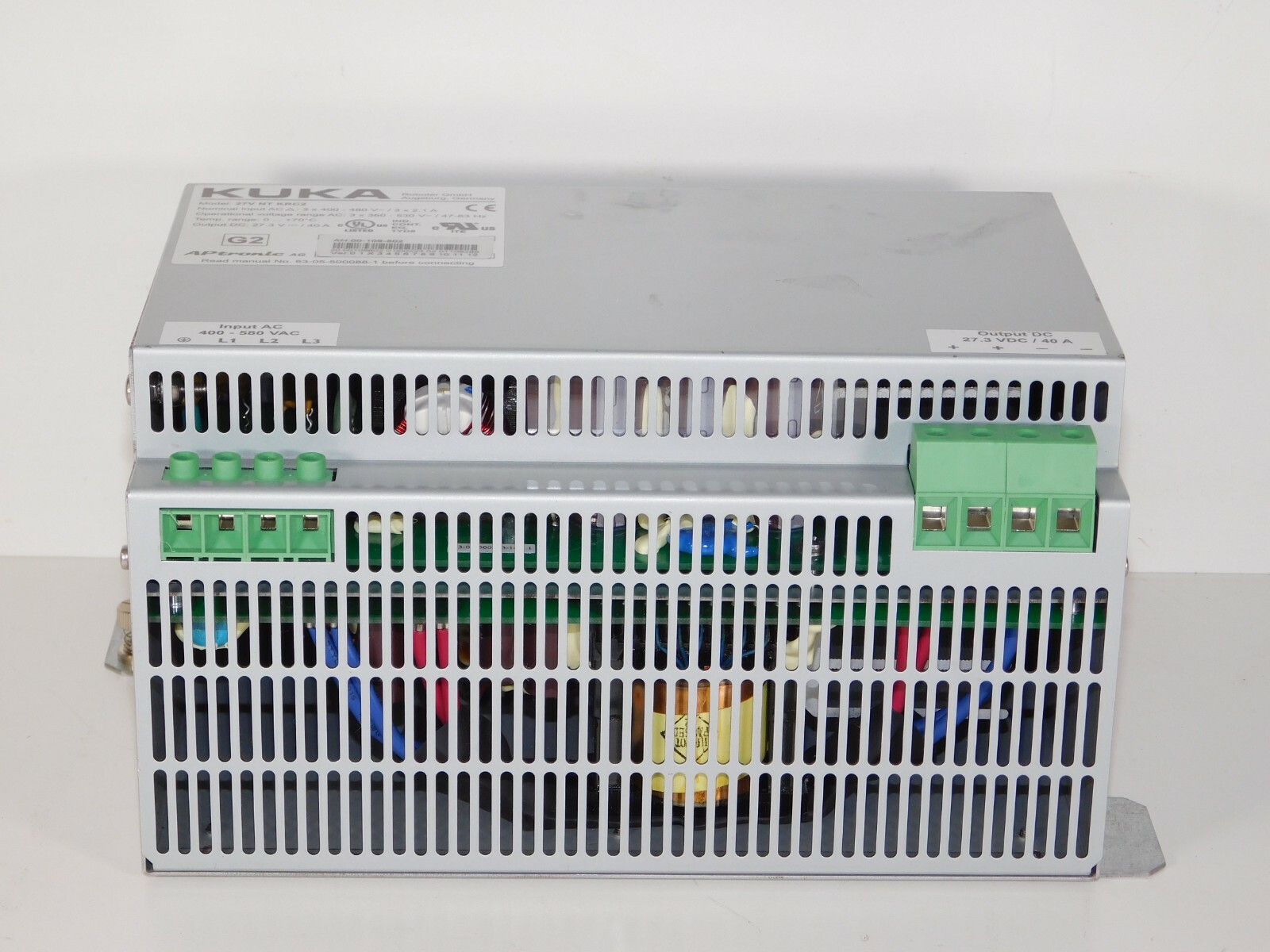 KUKA 27V NT KRC2 APtronic Power Supply 27.3 VDC 40 AMP Industrial Machine Unit
