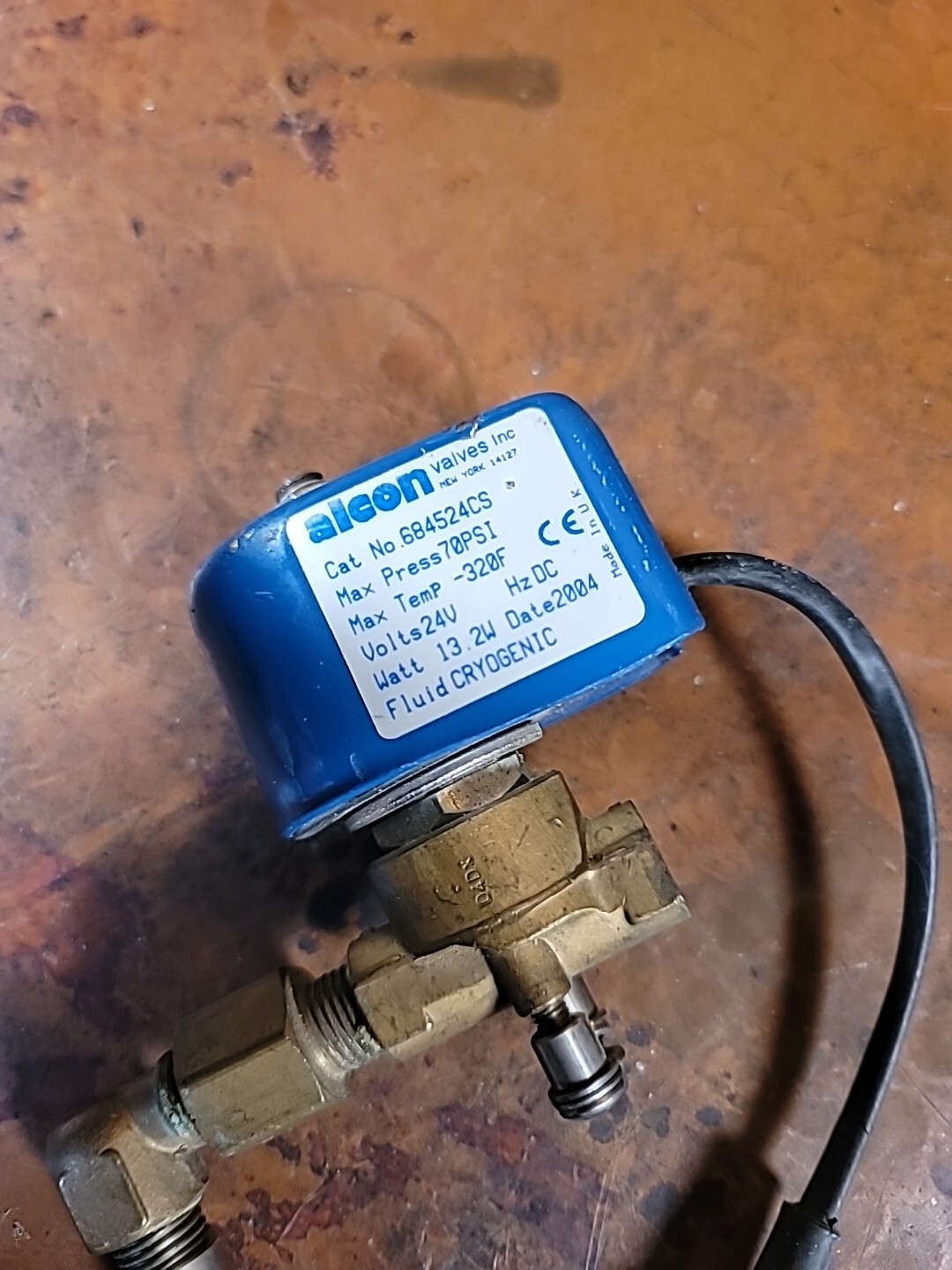 Alcon Cryogenic Valve Cat. No. 684524CS 24VDC