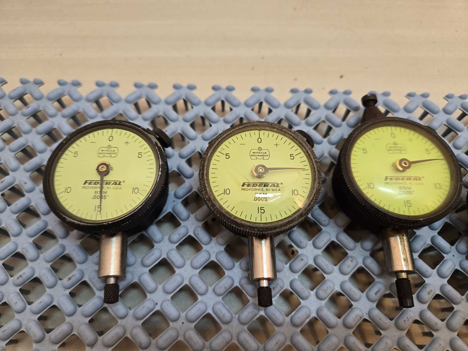 MAHR FEDERAL Dial Indicator Full Jeweled B5M .001 Lot of (5)