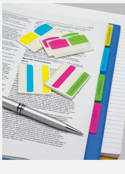 Redi-Tag 33248 Write-On Removable Index Tabs 2 x .69″ Inches 48 Tabs per Pack(2F