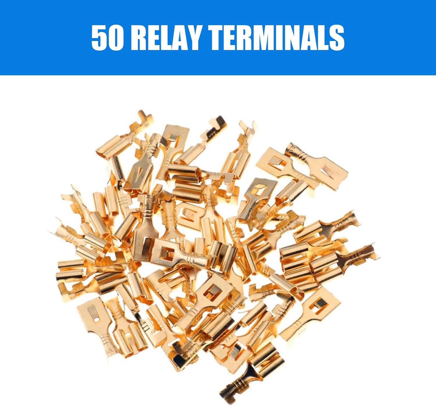Pack of 10 Relay Base Holder 5 Pin Socket with 50 Terminals 6.3Mm/0.24In Kits