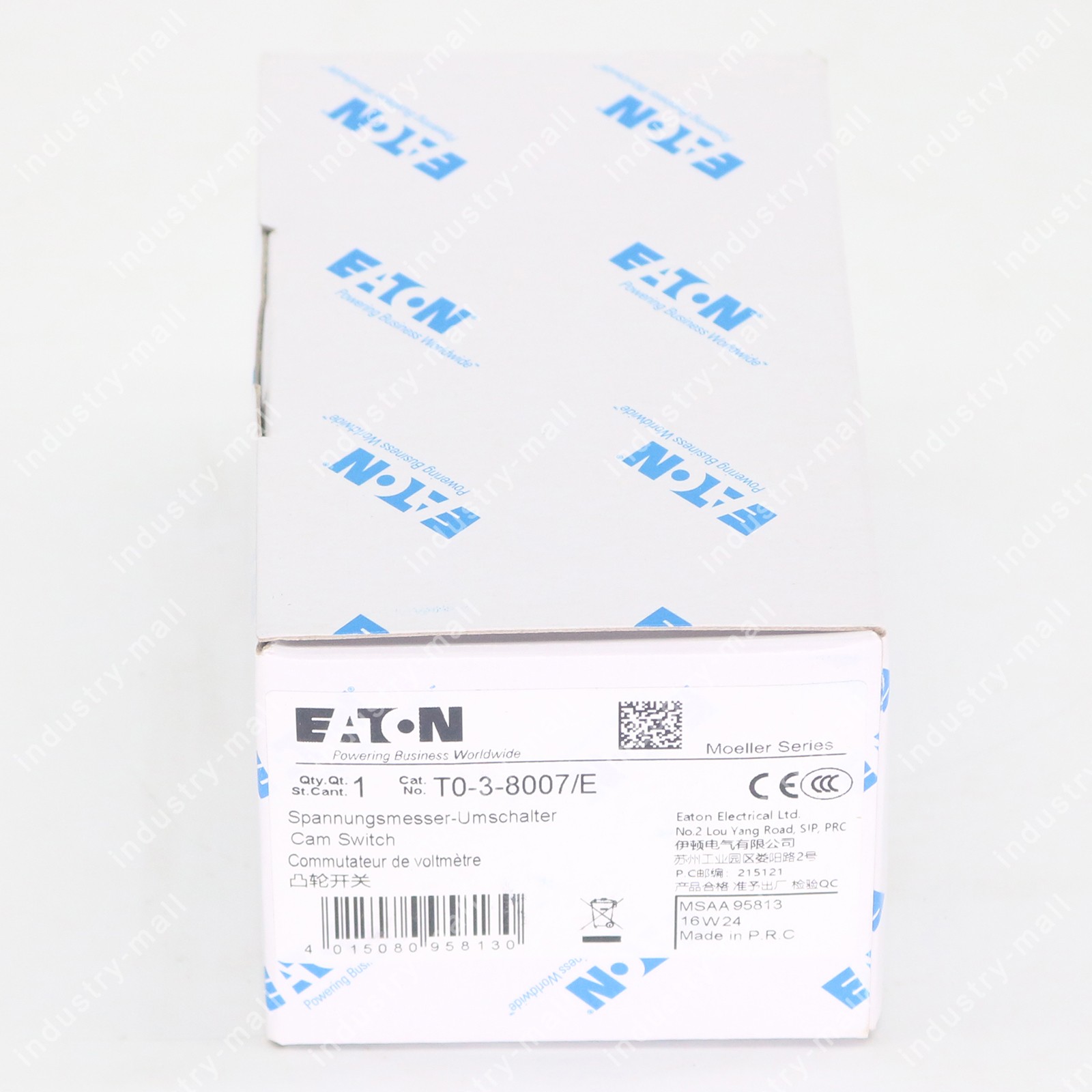 one NEW EATON MOELLER T0-3-8007/E Select switch Quality assurance