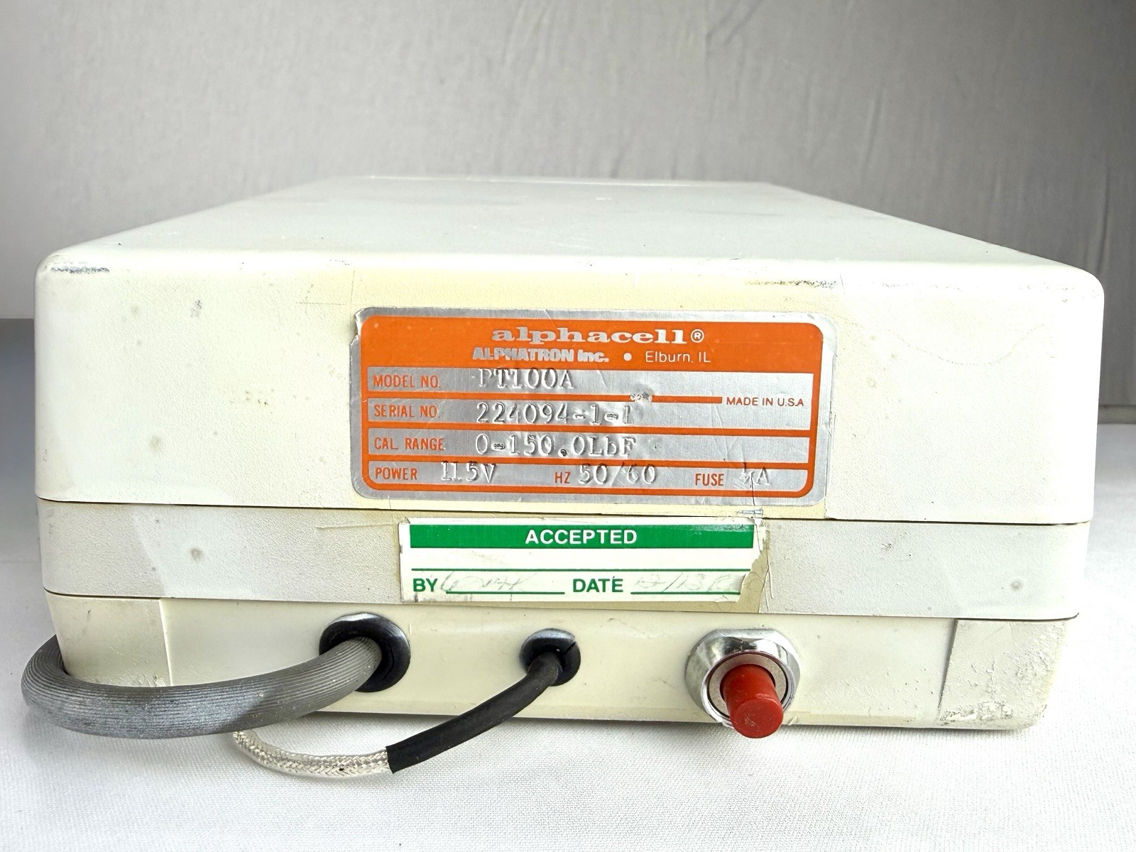 DMC Alphatron PT-100A Wire Crimp Terminal Pull Tester 150 lb Tensile Scale Test⁠