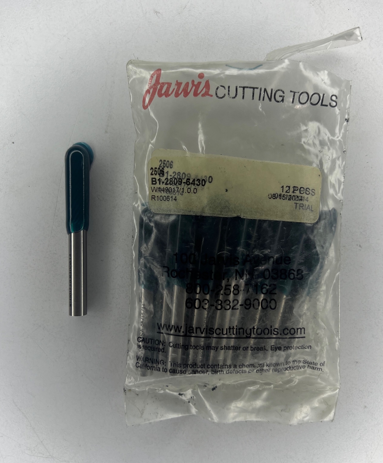 ONE(1) JARVIS Cylindrical Rotary File 1/4″x1″ Standard Cut 1/4 Shank 2506 100614