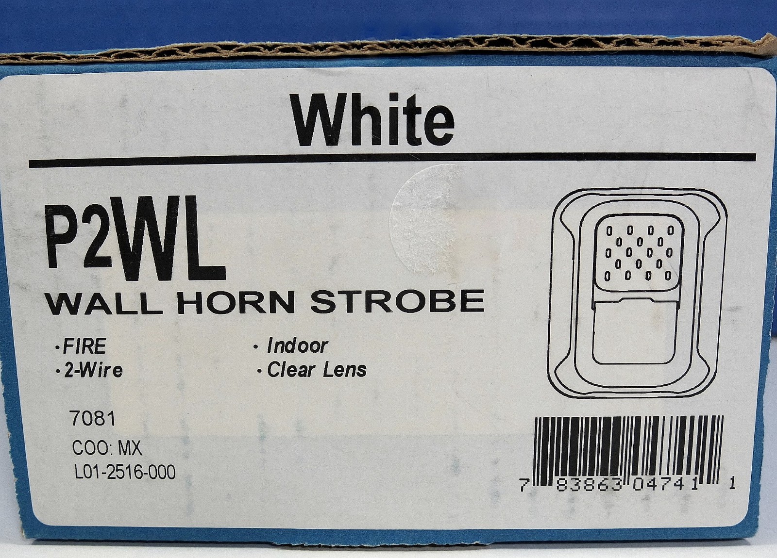 System Sensor P2WL Wall Horn Strobe Indoor 2-Wire White