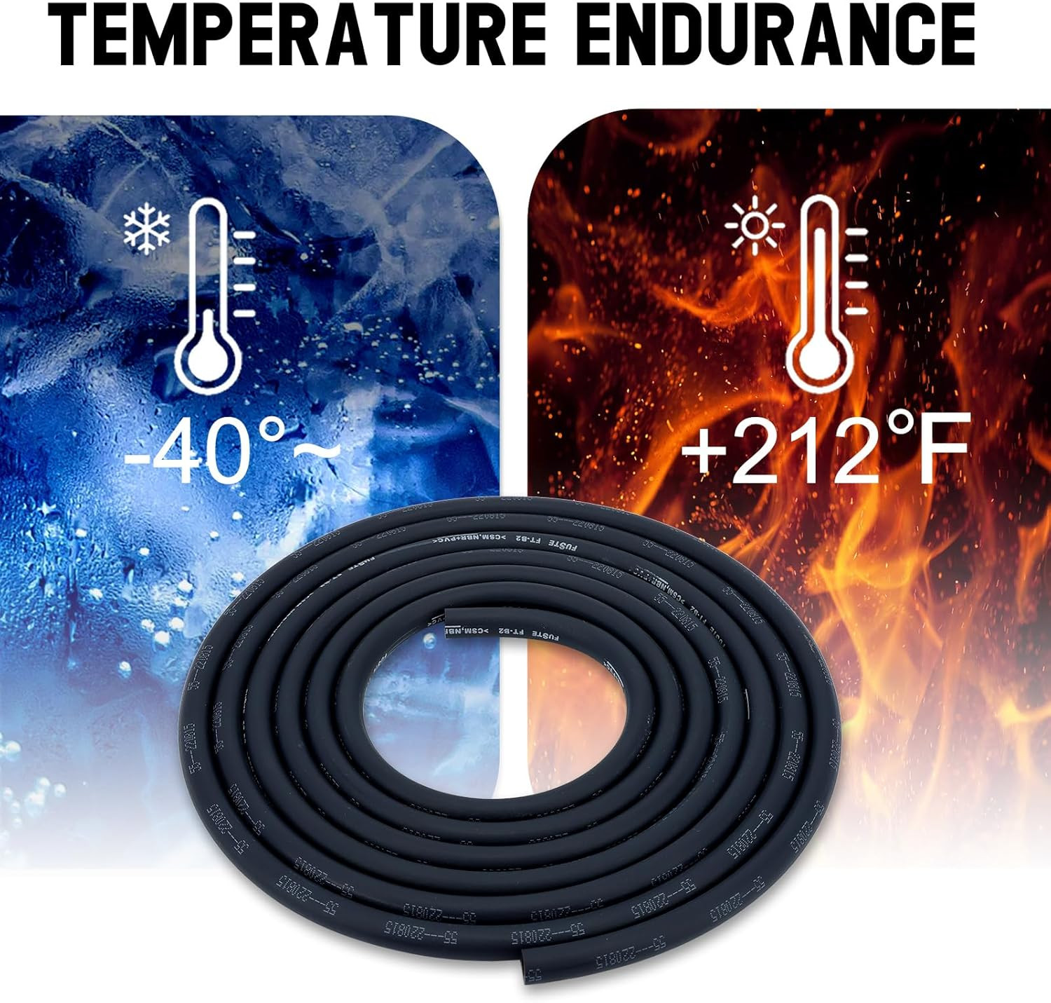 5.5mm Fuel Line 1/5 Inch Gas Tube Fuel Hose 5 Feet for ATV Quad Pit Dirt Bike Go