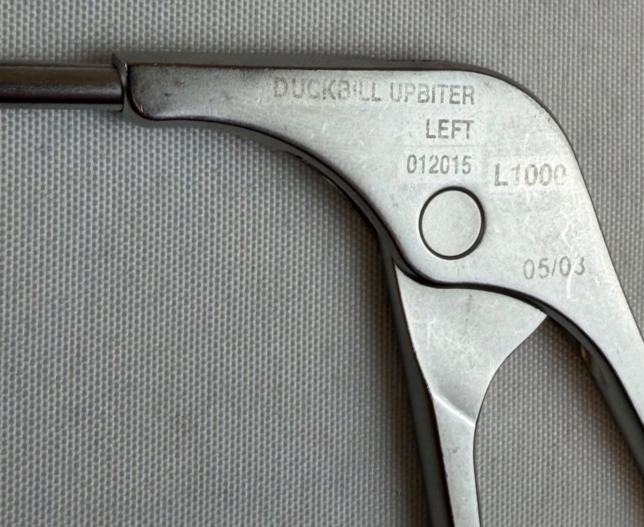 Acufex 012015 Curved Left Duckbill Upbiter Loop Handle Arthroscopy Punch