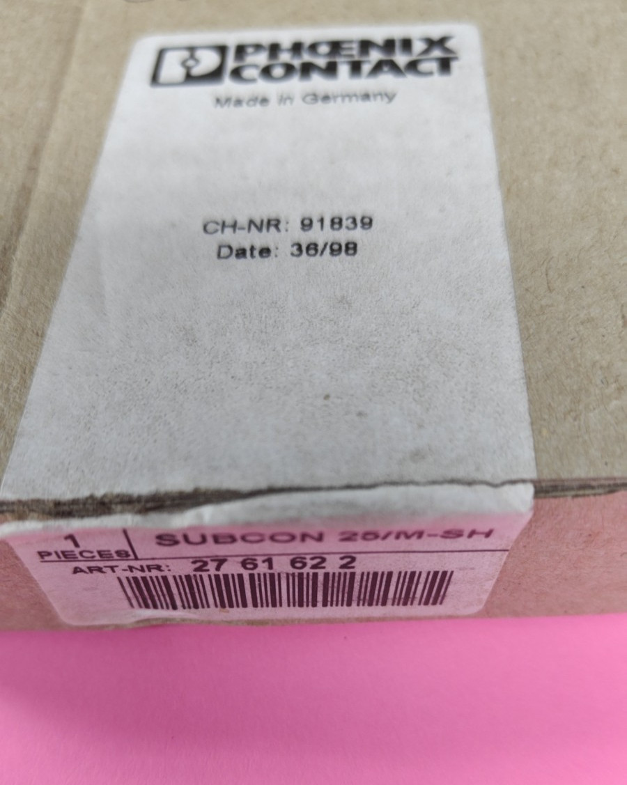 PHOENIX CONTACT SUBCON 25/M-SH 27 61 62 2 MALE D-SUB CONNECTOR 2761622
