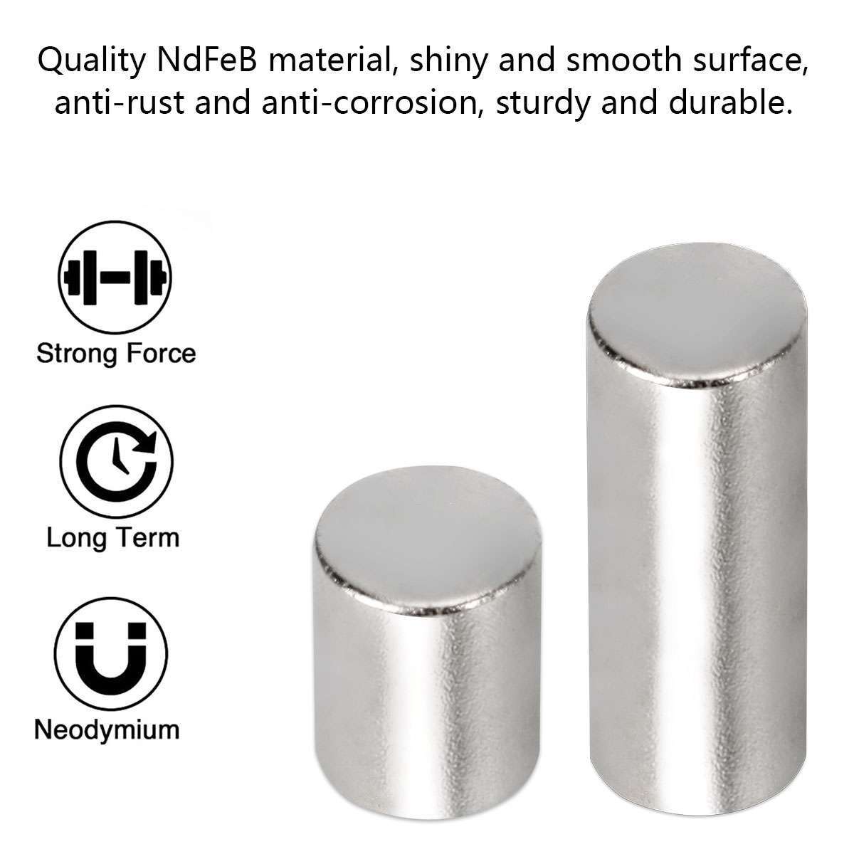 10-50Pcs N45 Cylinder Disc Magnet Rare Earth Craft Rod Neodymium Fridge 6 Sizes