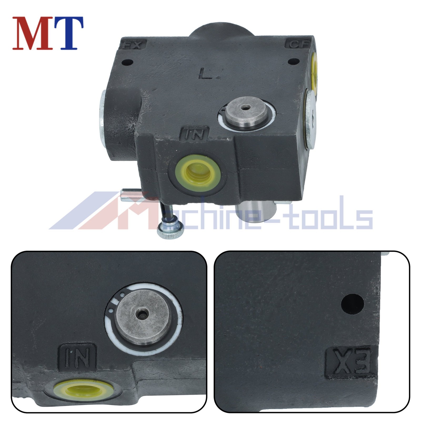 1/2”NPT FC51 Side-Port Hydraulic Adjustable Variable Flow Control Valve 0-30 GPM
