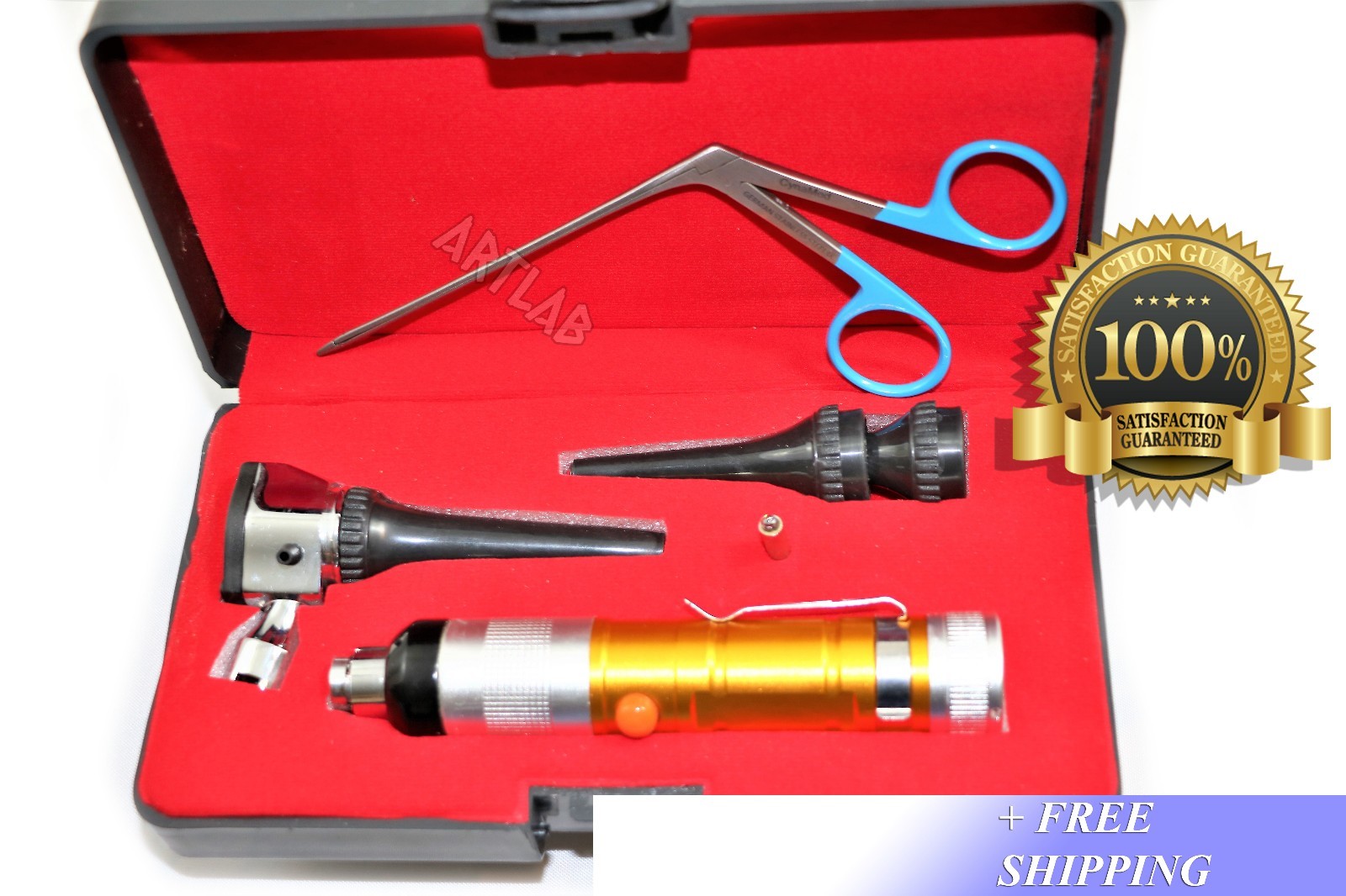 PROFESSIONAL VETERINARY OTOSCOPE SET + ALLIGATO FORCEPS- ANIMAL DIAGNOSTIC TOOLS