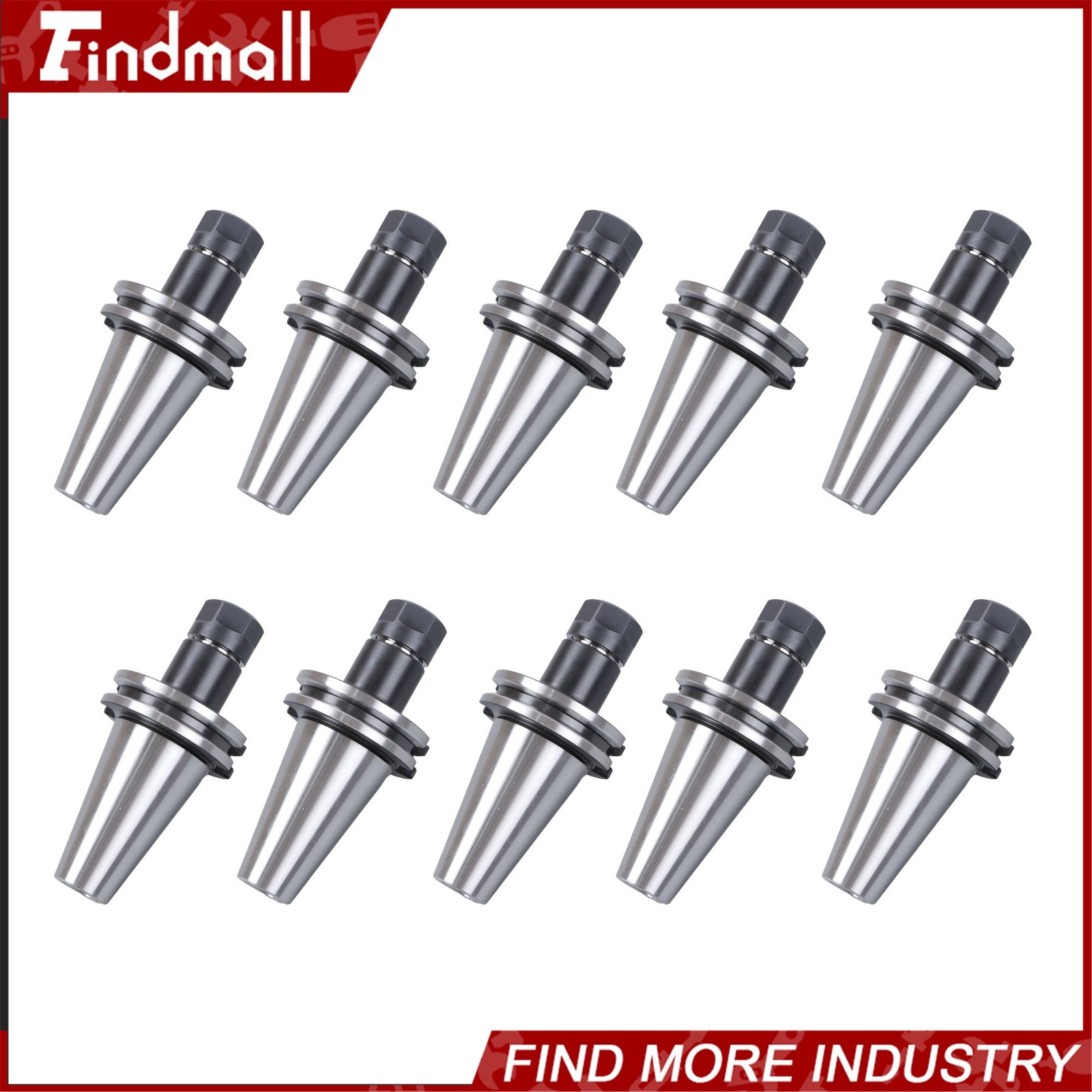 Findmall 10× CAT40-ER16 Collet Chuck 70mm 2.76″ G2.5 20000RPM CNC Milling Tool