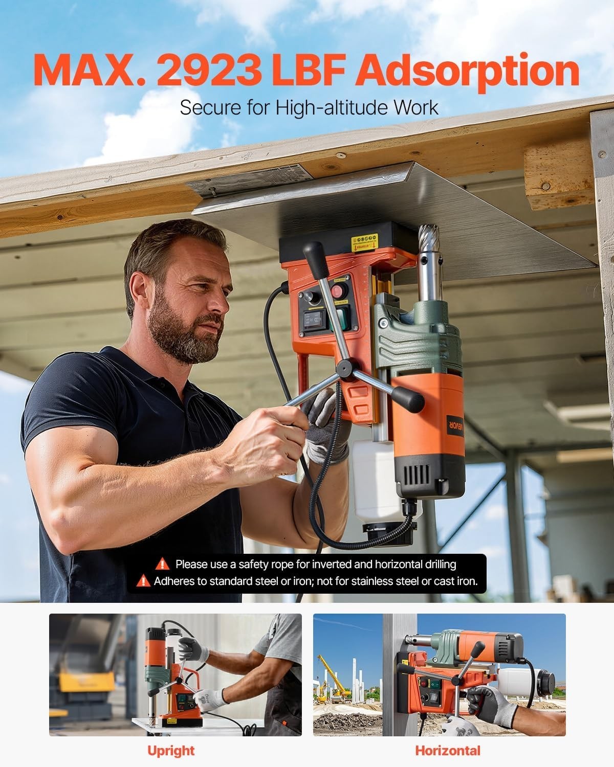 Versatile 1450W Magnetic Drill – Ideal for Steel Fabrication & Home Projects