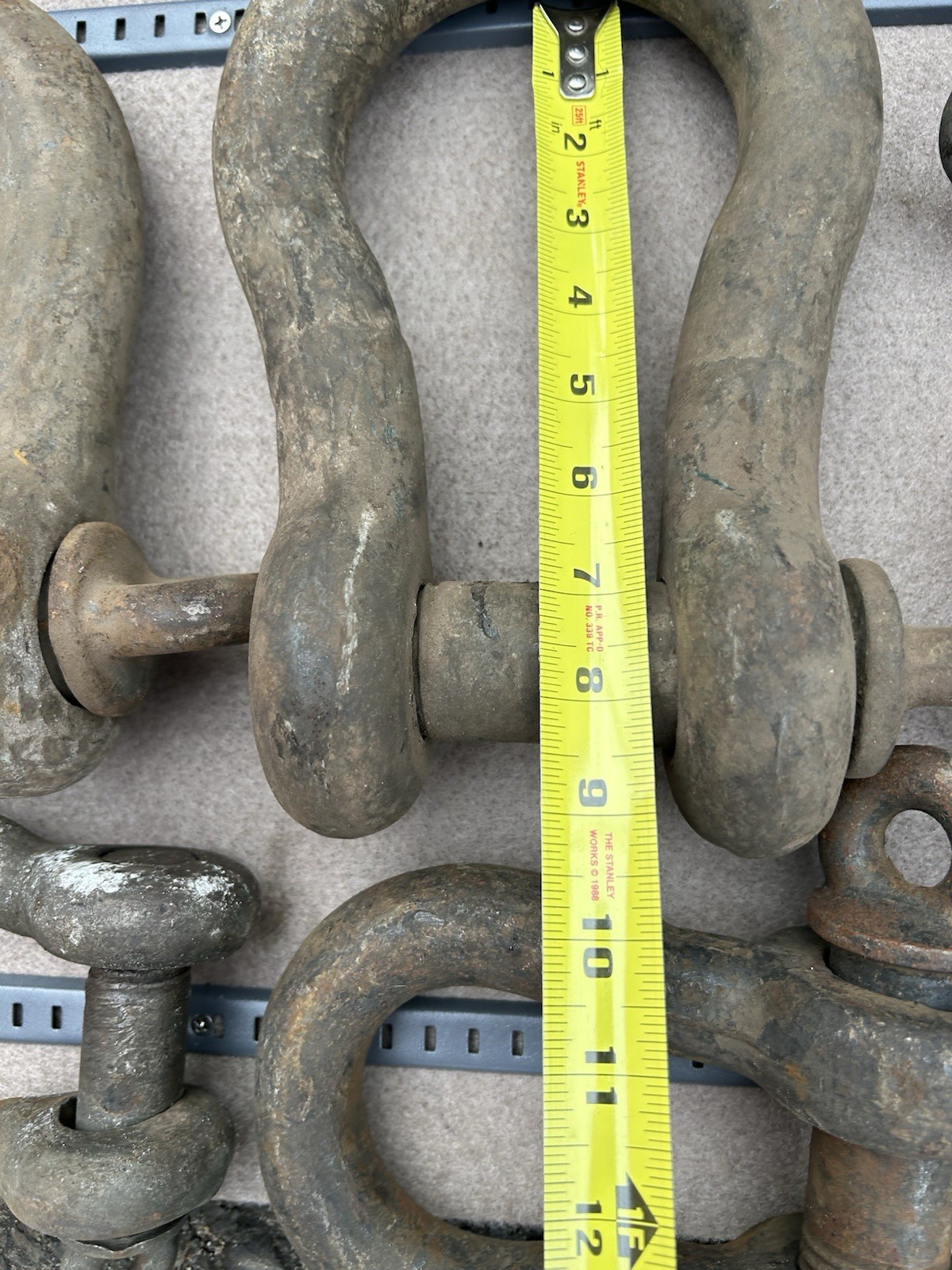 Assorted Large And Heavy Duty Shackles Two Crosby’s And Two Pairings