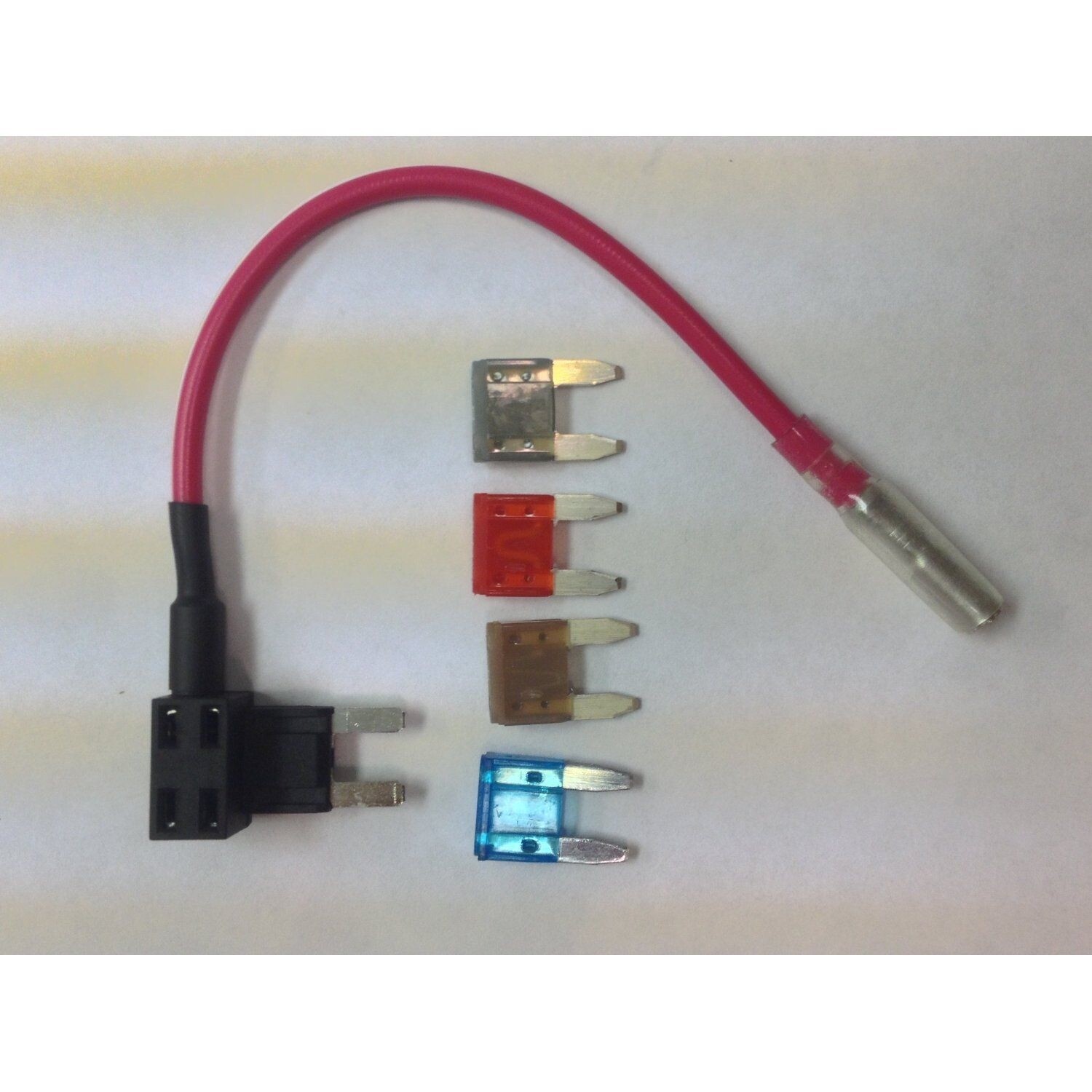 Mini Blade Fuse Tap Holder Add A Circuit Line ATM APM + 2A 5A 10A 15A Fuse