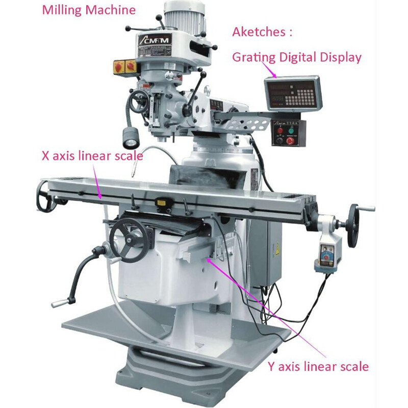 16″& 40″ TTL Linear Scales 2Axis Digital Readout Kit DRO Display Bridgeport Mill