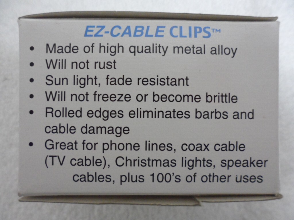Jentec EZ Cable Clips 1/4″ 6,3mm Box of (100) Pcs. High Quality Metal Alloy