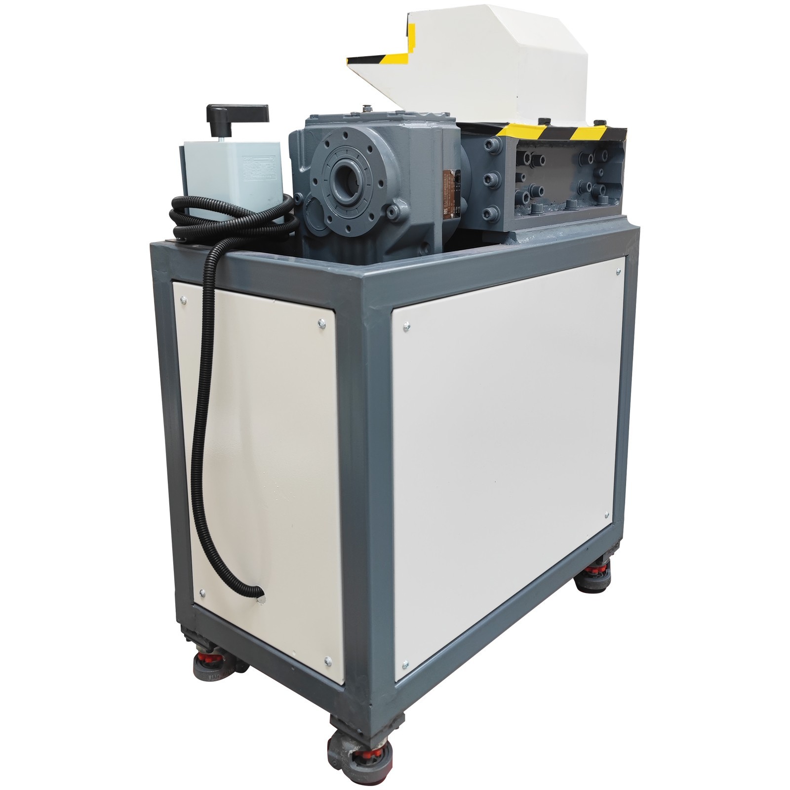 220V 1ph Biaxial Industrial Shredder Metal Wire Plastic Rubber Crushing Machine