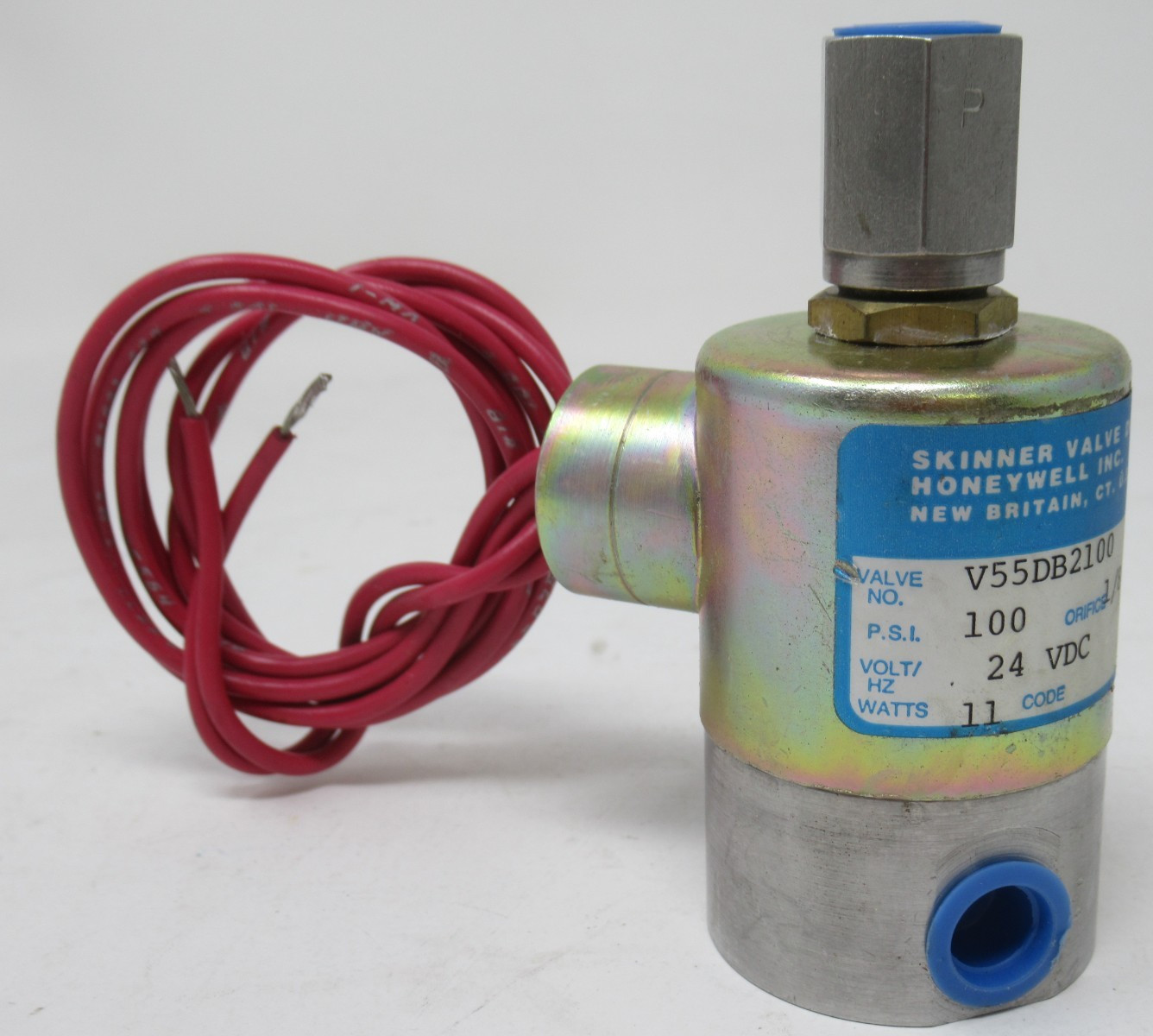 SKINNER VALVE 24V DC SOLENOID VALVE 100 PSI V55DB2100, 1/8″ – 1/16″, NOOP