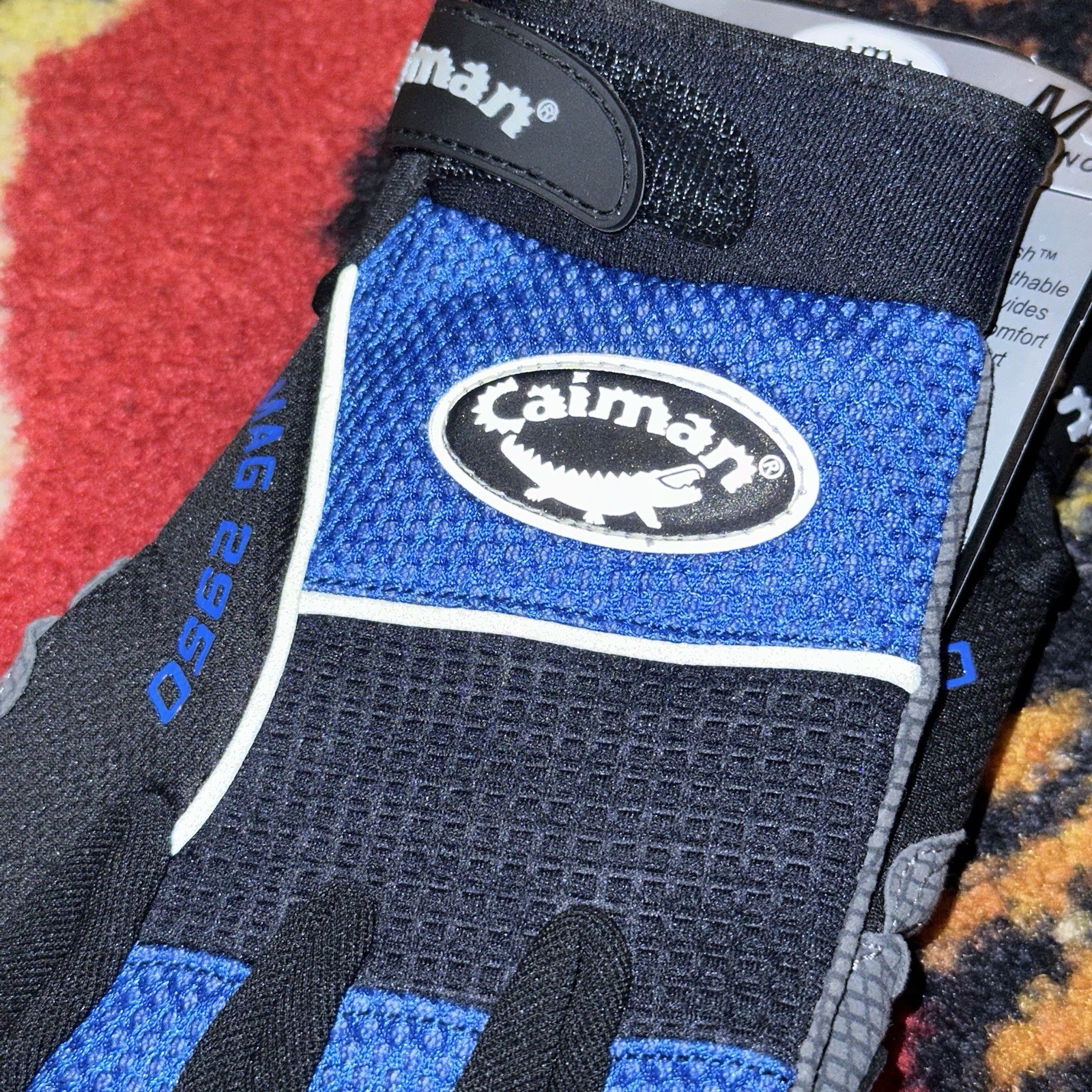 Caiman #2950-4 Synthetic Leather Padded Palm Grip Mechanics Gloves Size Medium