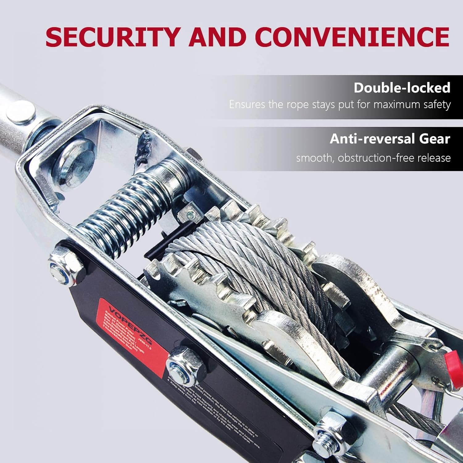 Heavy Duty 5 Ton Come Along Winch with 11.5FT Steel Cable & 3 Hooks