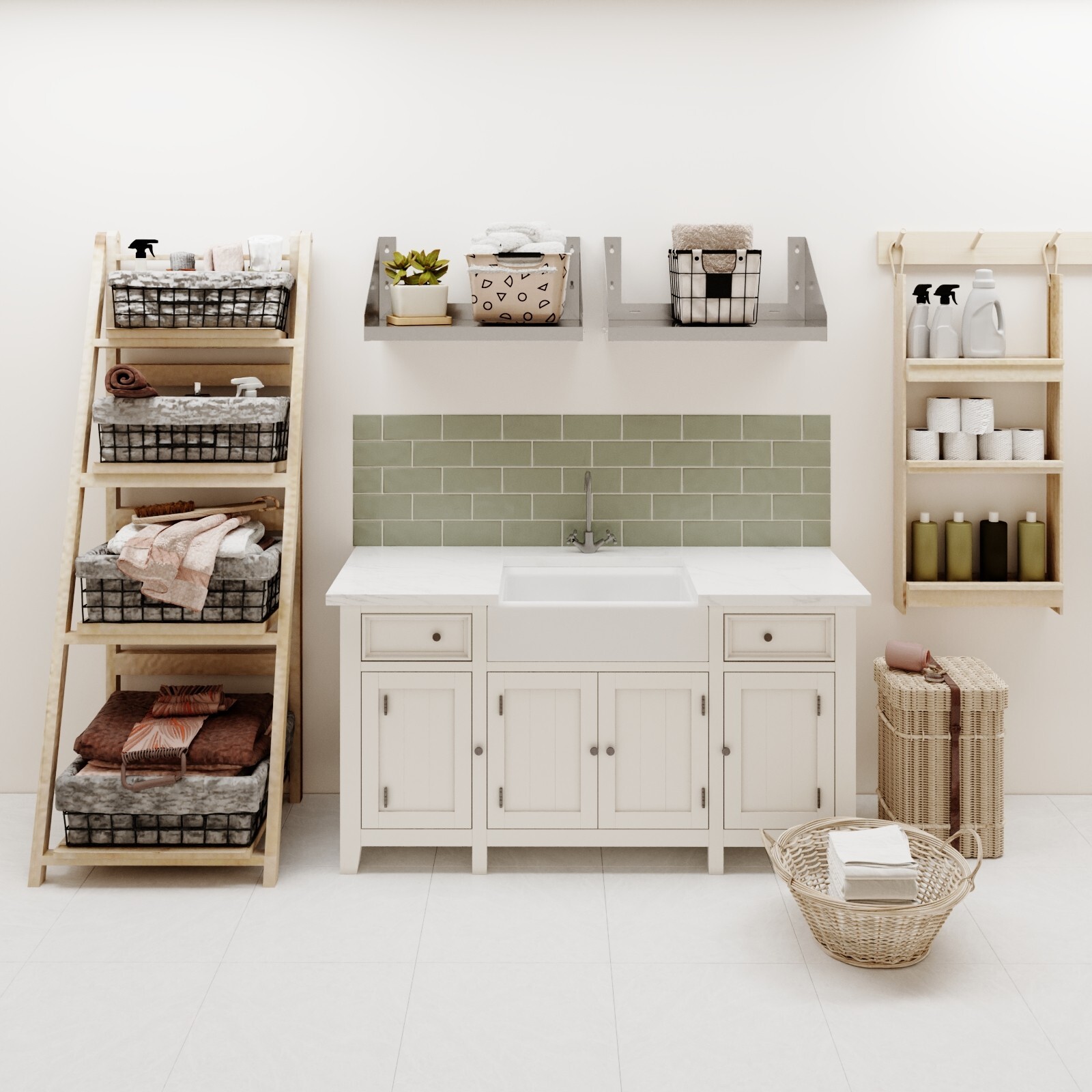 12 in. x 24 in. Stainless Steel Wall Shelf with Side Guards