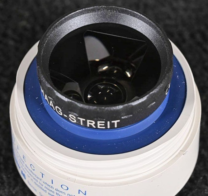 Haag-Streit AG Goldmann 903 Large 3-Mirror Lens, with case, Made in Switzerland.