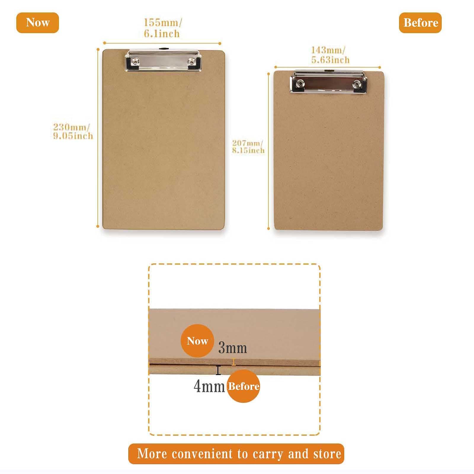 Mini Clipboards 32 Pack Memo Size 6 x 9 Inches Bulk Small Clip Boards for Cla…