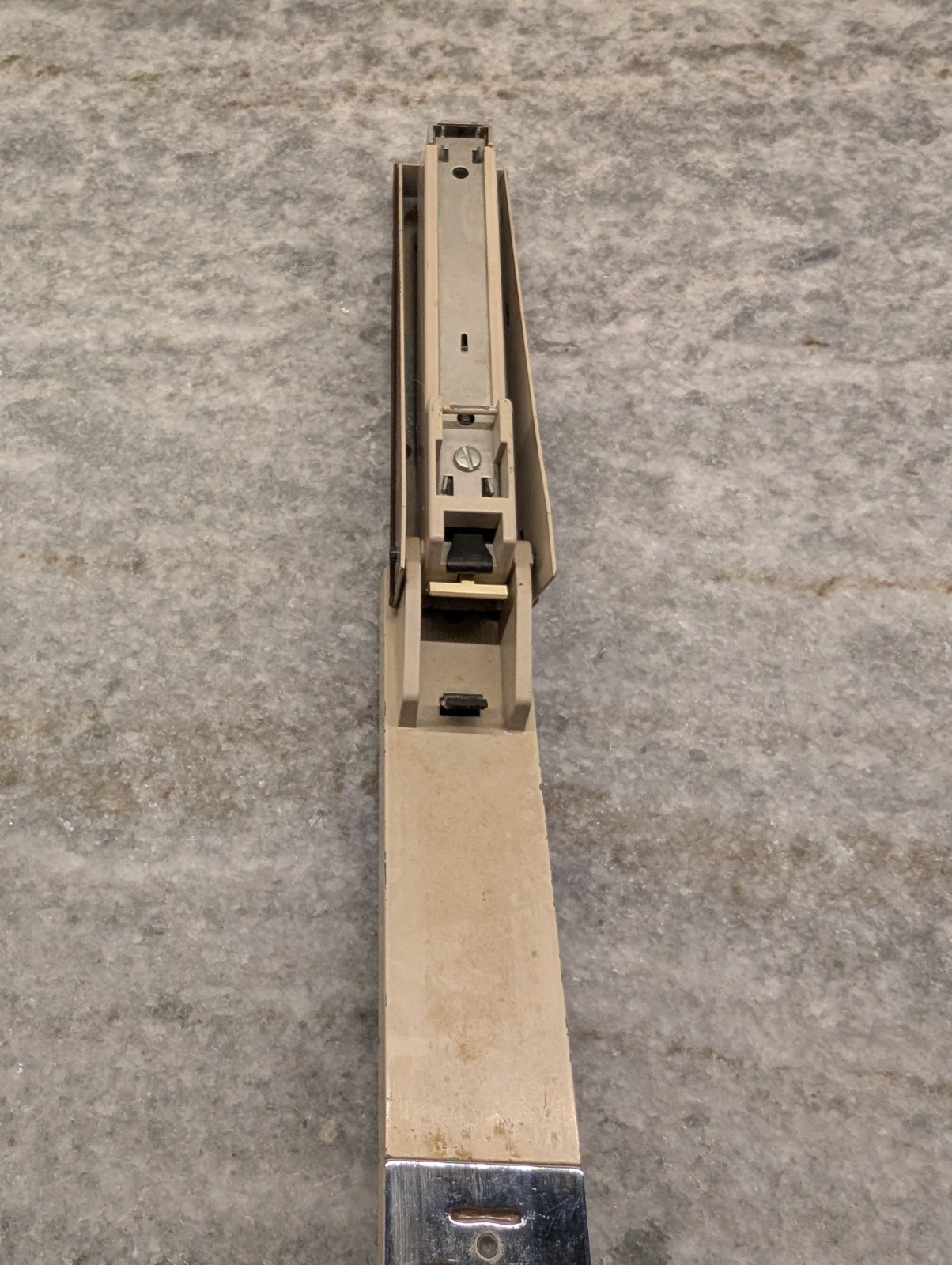 Vtg. Stapler ACCO 30 Brown Beige Metal 7″ Office Desk MCM Made in USA