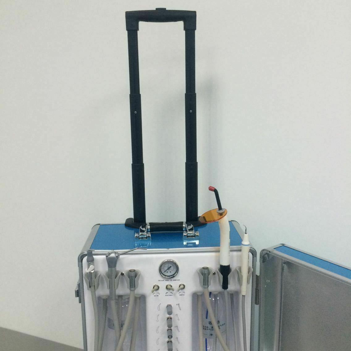 Greeloy Portable Dental Unit w/ Air Compressor Curing Light Scaler 2H Handpieces