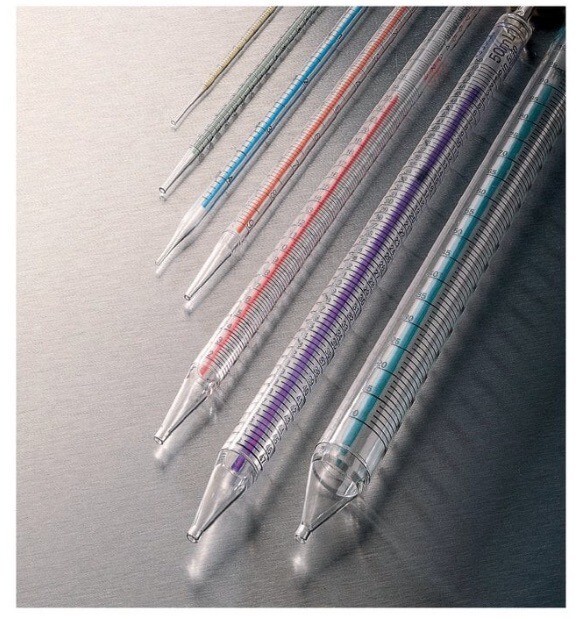 (200/Cs) CORNING 25mL PS Stripette Disposable Serological Pipettes Red 4489