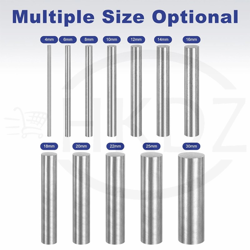 99.99% High-Purity Iron Rod Diameter 1mm- 50mm Electrodes Round Bar Length 100mm