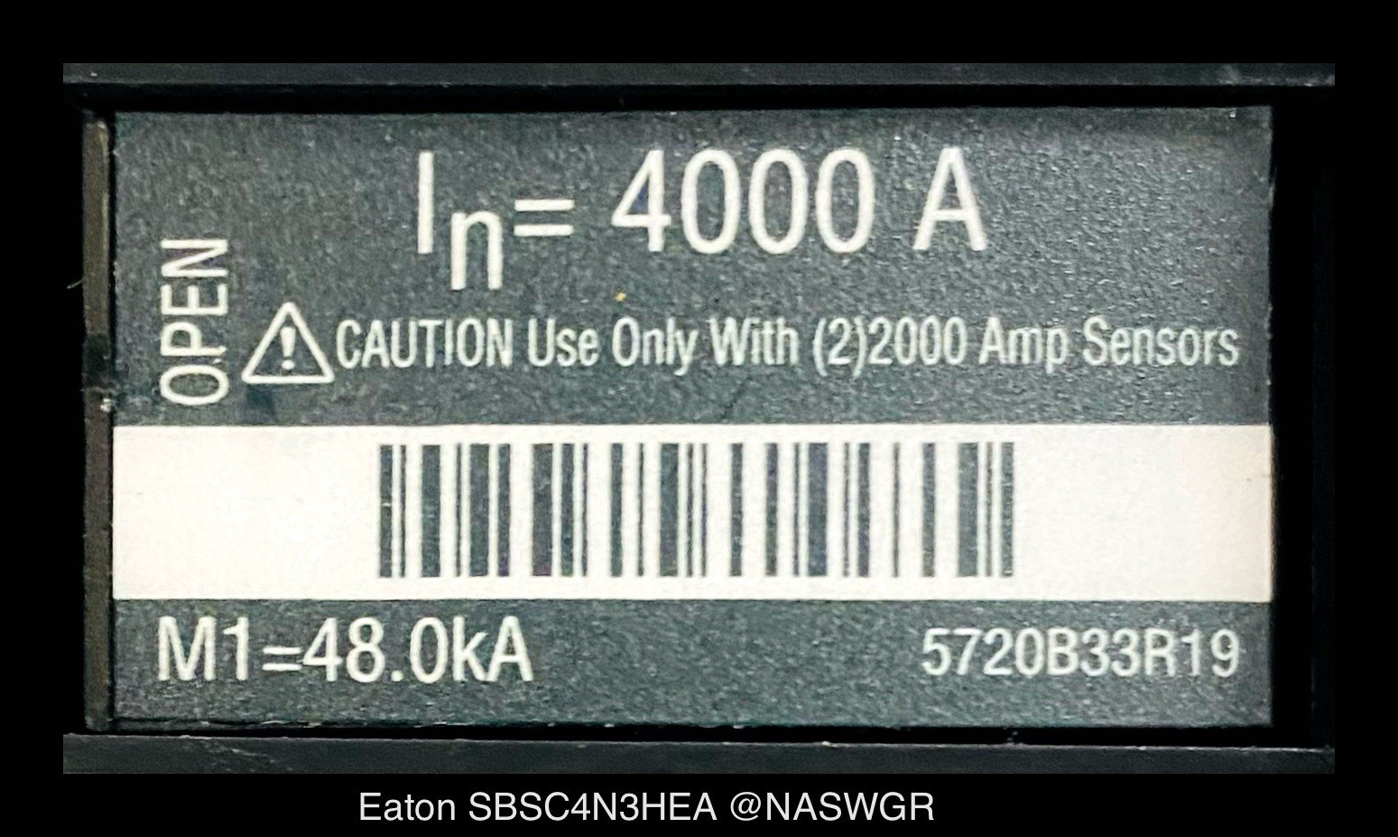 Eaton Magnum SB SBSC4N3HEA Circuit Breaker MO/BI – 4000A – Tested/1Yr Warranty