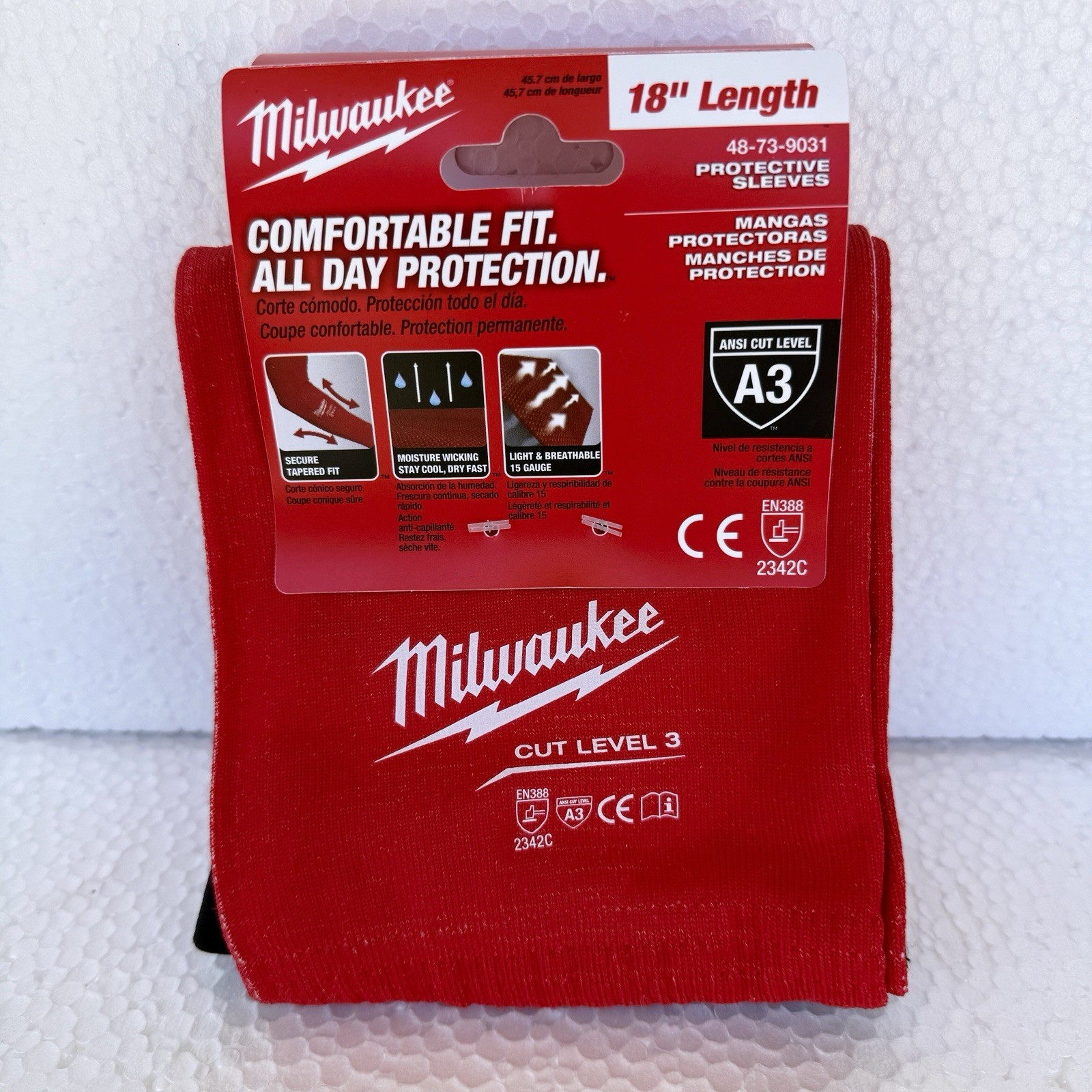 Milwaukee Protective Sleeves 48-73-9031 Cut Level 3 18” Length