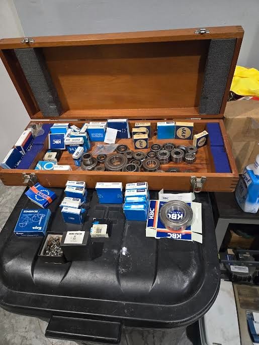Mixed LOT 66 Bearings BROWN SHARPE VINTAGE WOOD BOX (35 NIB) (31 LOOSE) NEW $149