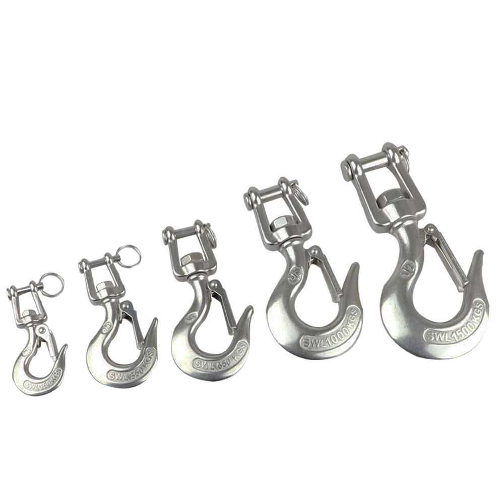 Stainless Steel Swivel Eye Lifting Hook Rigging Chain Working Load 150KG-1500KG
