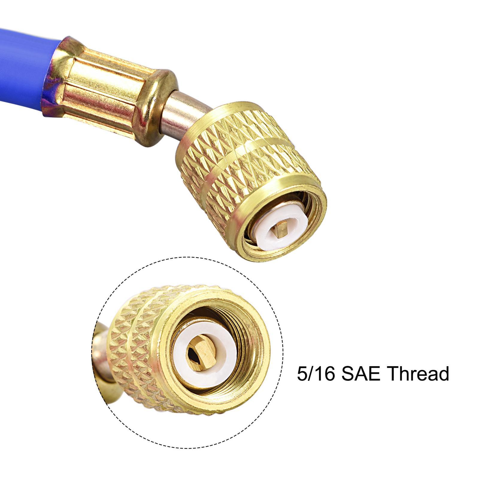 Refrigerant Charging Hose 1/4 to 5/16 SAE Thread 4.92Ft 800PSI Tube HVAC Hose
