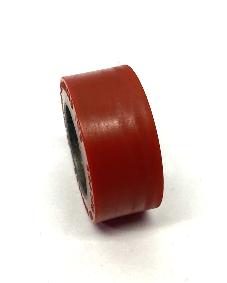 2372T5 Abrasion-Resistant Idler Roller, 80A Red Hard Durometer 2″ MISSING STUD