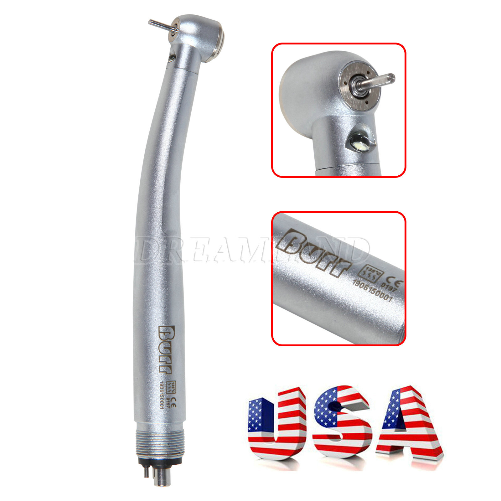 Dental Pana Max LED Self-Power E-generator Fiber Optic High Speed Handpiece 4H