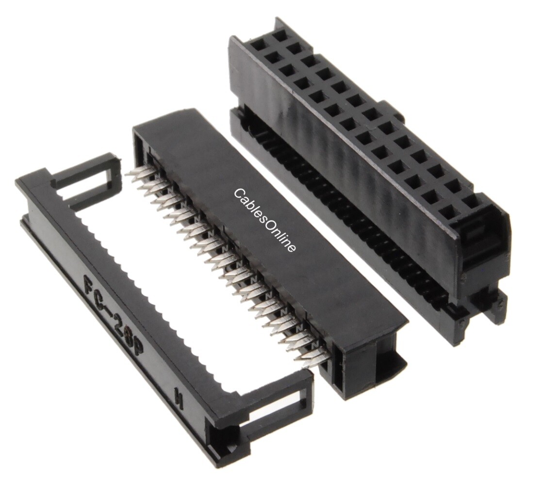10-Pack 26-Pin (2×13) Female IDC 2.54mm Pitch Connectors for Flat Ribbon Cable