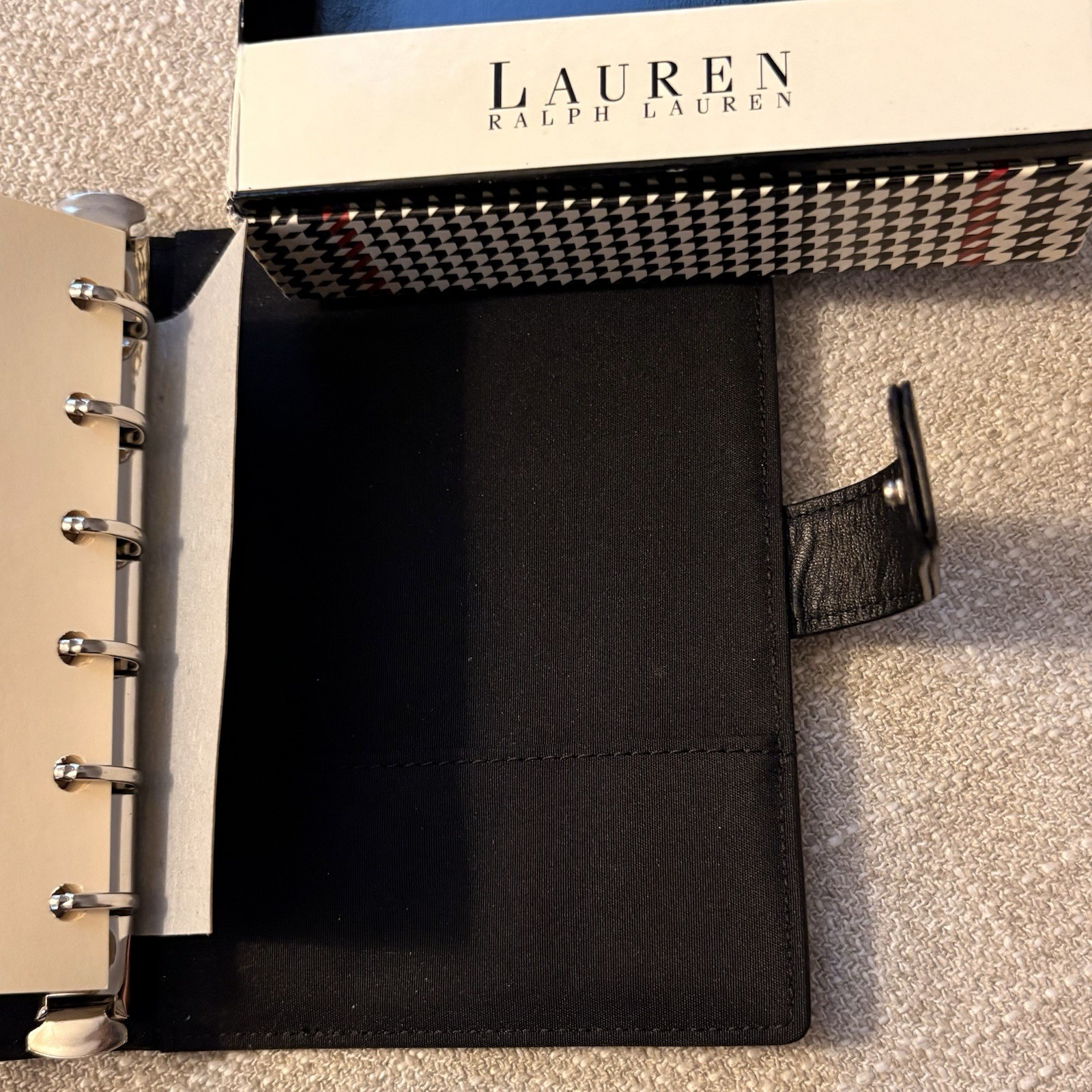 Vintage 2004 Lauren Ralph Lauren Mini Agenda Black New Old Stock in Box