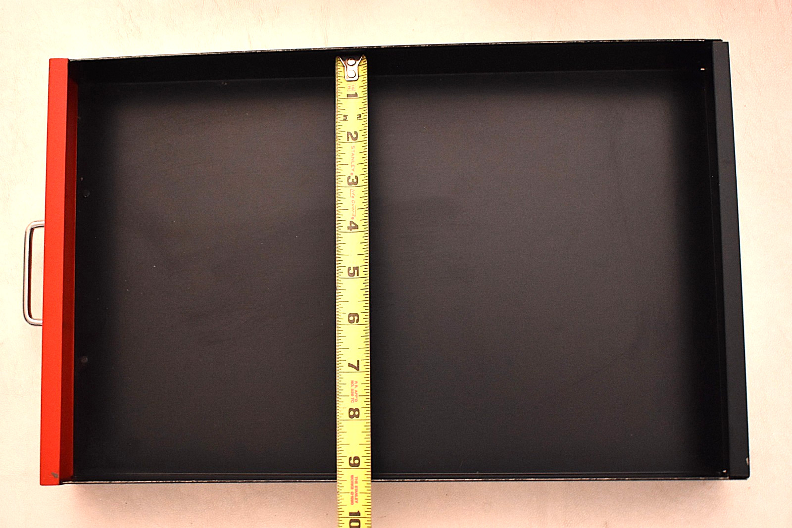 Bisley 5 Drawer Cabinet Inserts Red Metal Exc Cond 15” deep x 13” ht x 11” wide