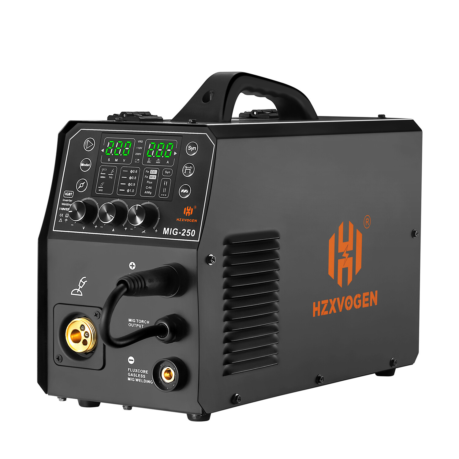 6in1 Gasless MIG Welder Spot/Lift TIG/Stick/Gas MIG 250A 110V/220V for Aluminum