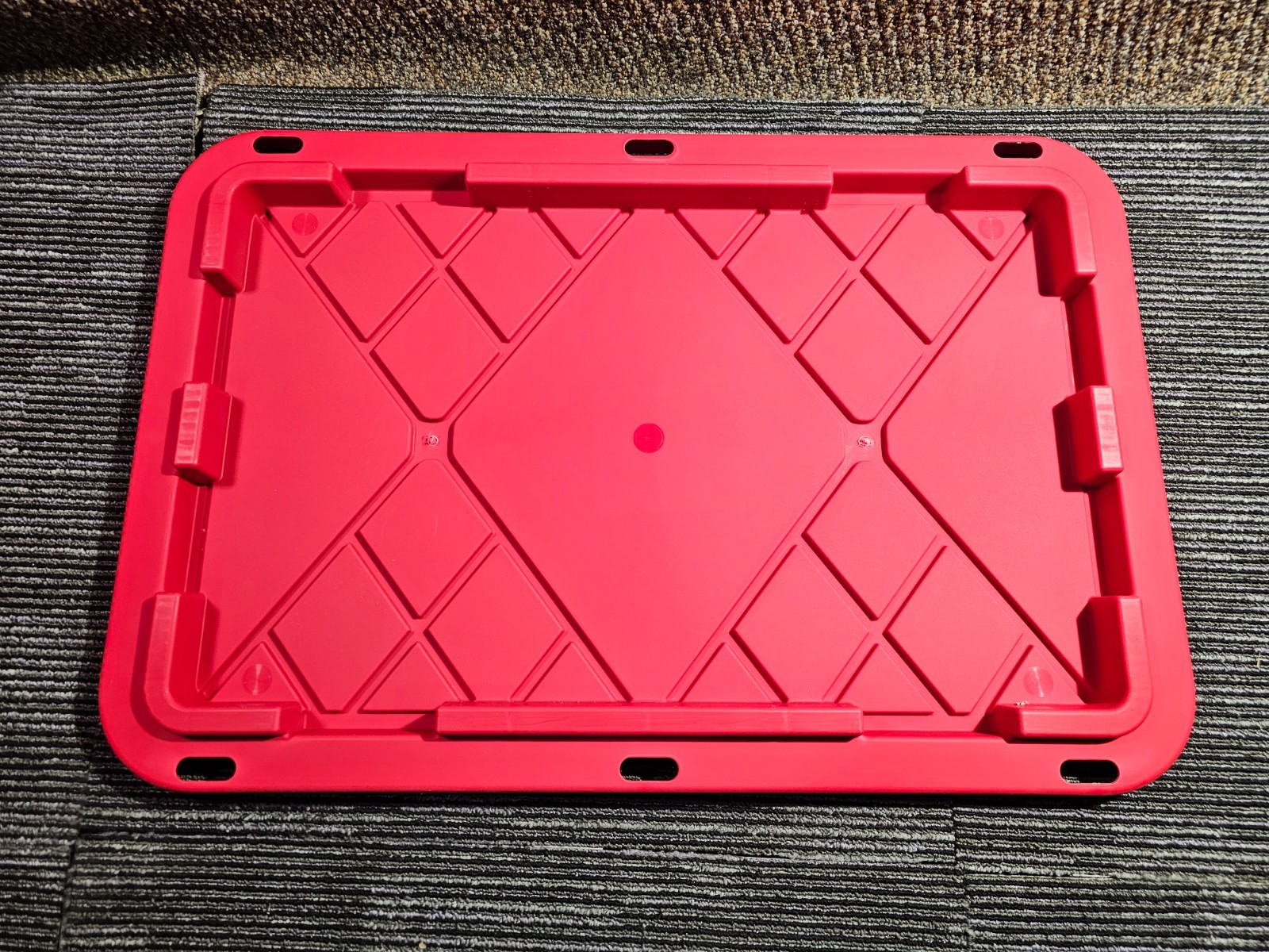 (QTY 2) Greenmade 30-in. x 20-in. Red Snap Lock LID For 27 Gallon Storage Box