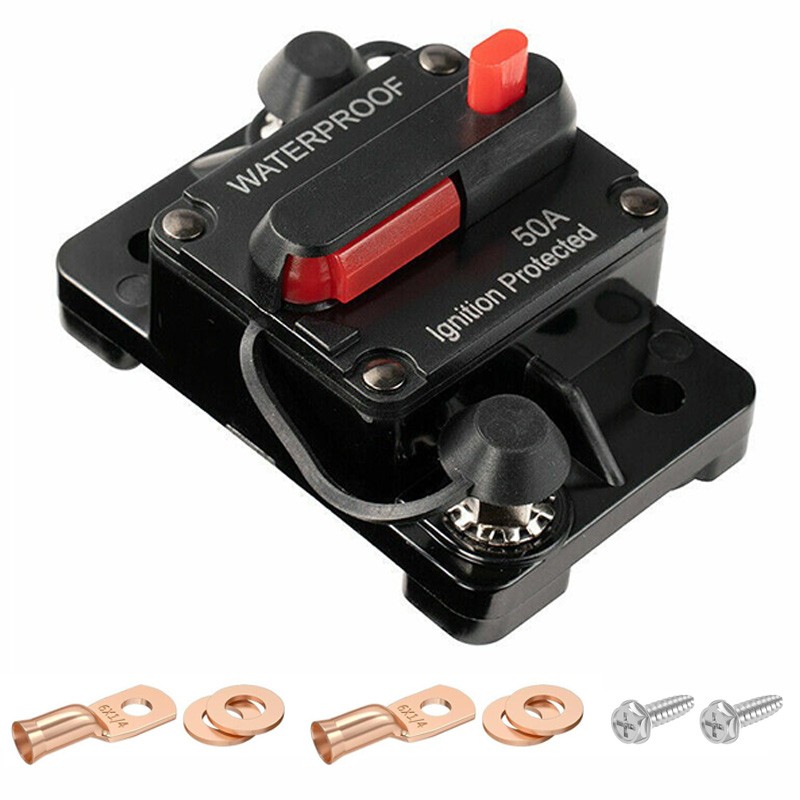 Waterproof Car Circuit Breaker Fuse Reset 30-300 Amp 12V-48V DC Car Boat Auto