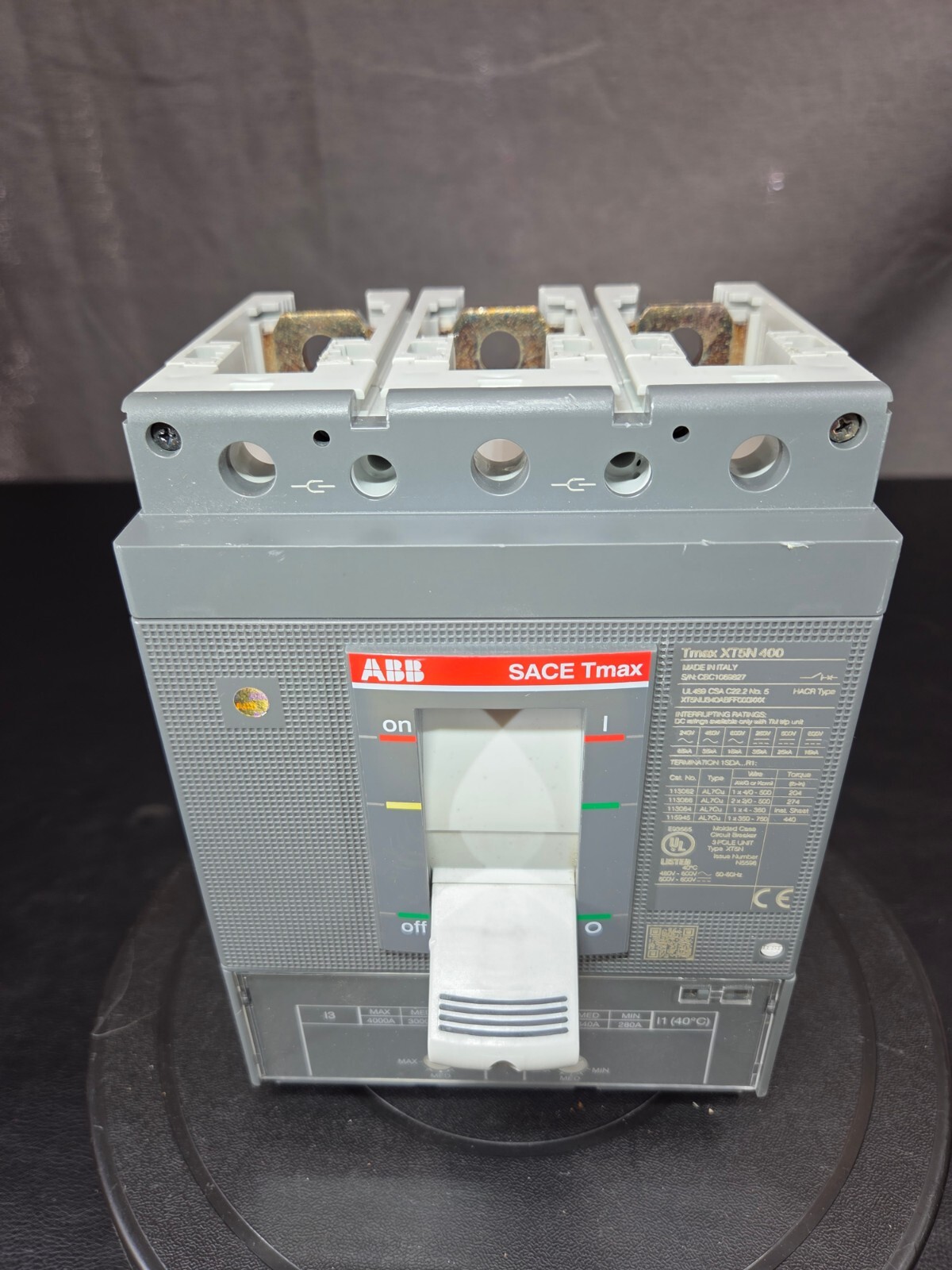 ABB SACE Tmax XT5N 400 3 Pole 400 Amp 600v Circuit Breaker New Open Box